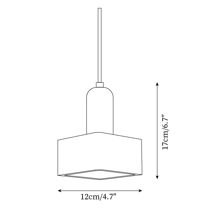 Simple Elegant Square Rectangular Pendant Lamp K685