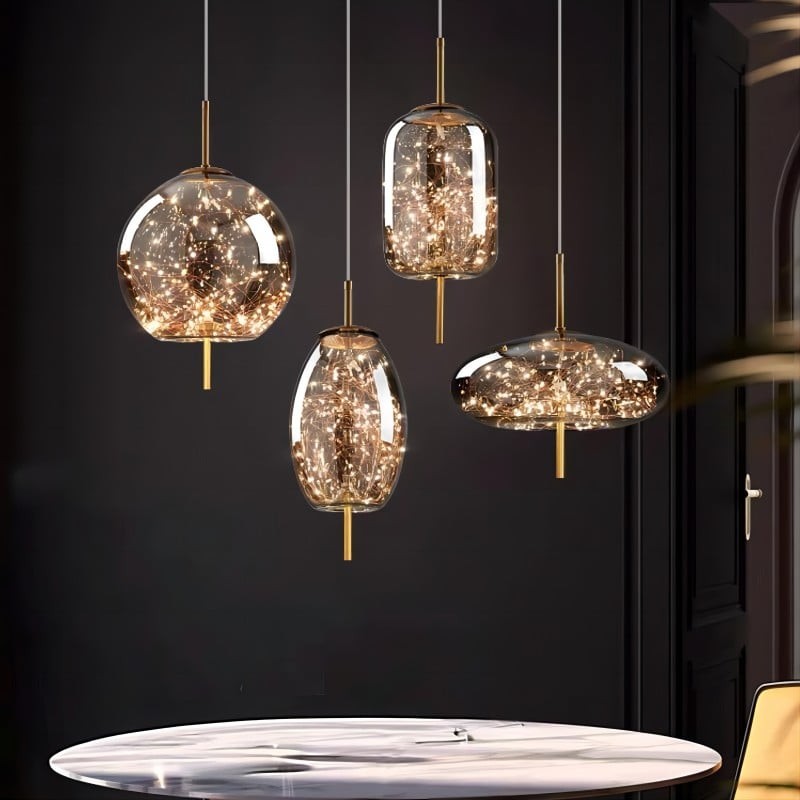 Scandinavian Cylinder Oval Glass Pendant Light K333