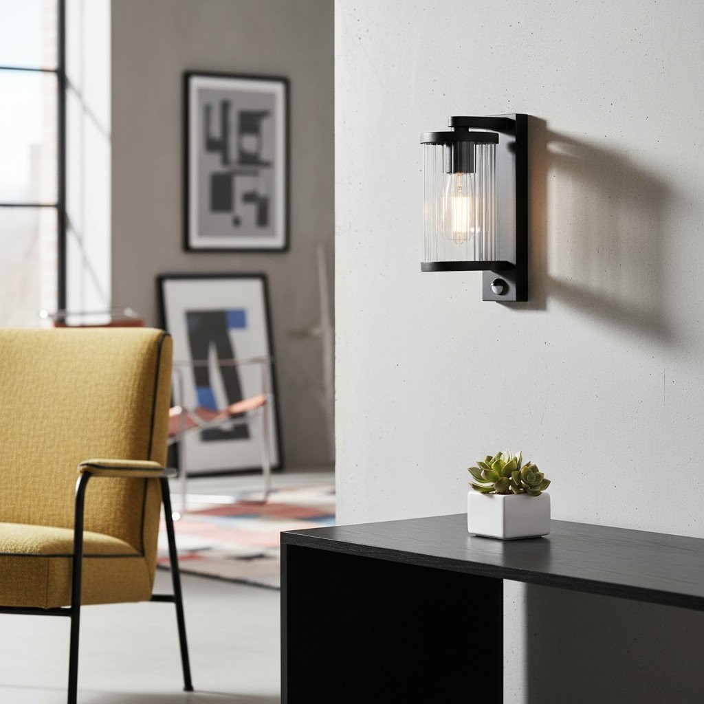 Karbonis Modern Outdoor Wall Sconce - Motion Sensor Security Light K1978