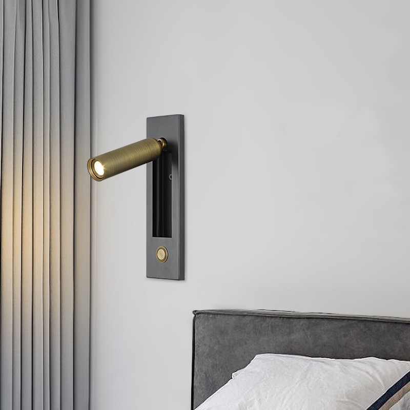 Modern Embedded Bedside Metal Wall Light
