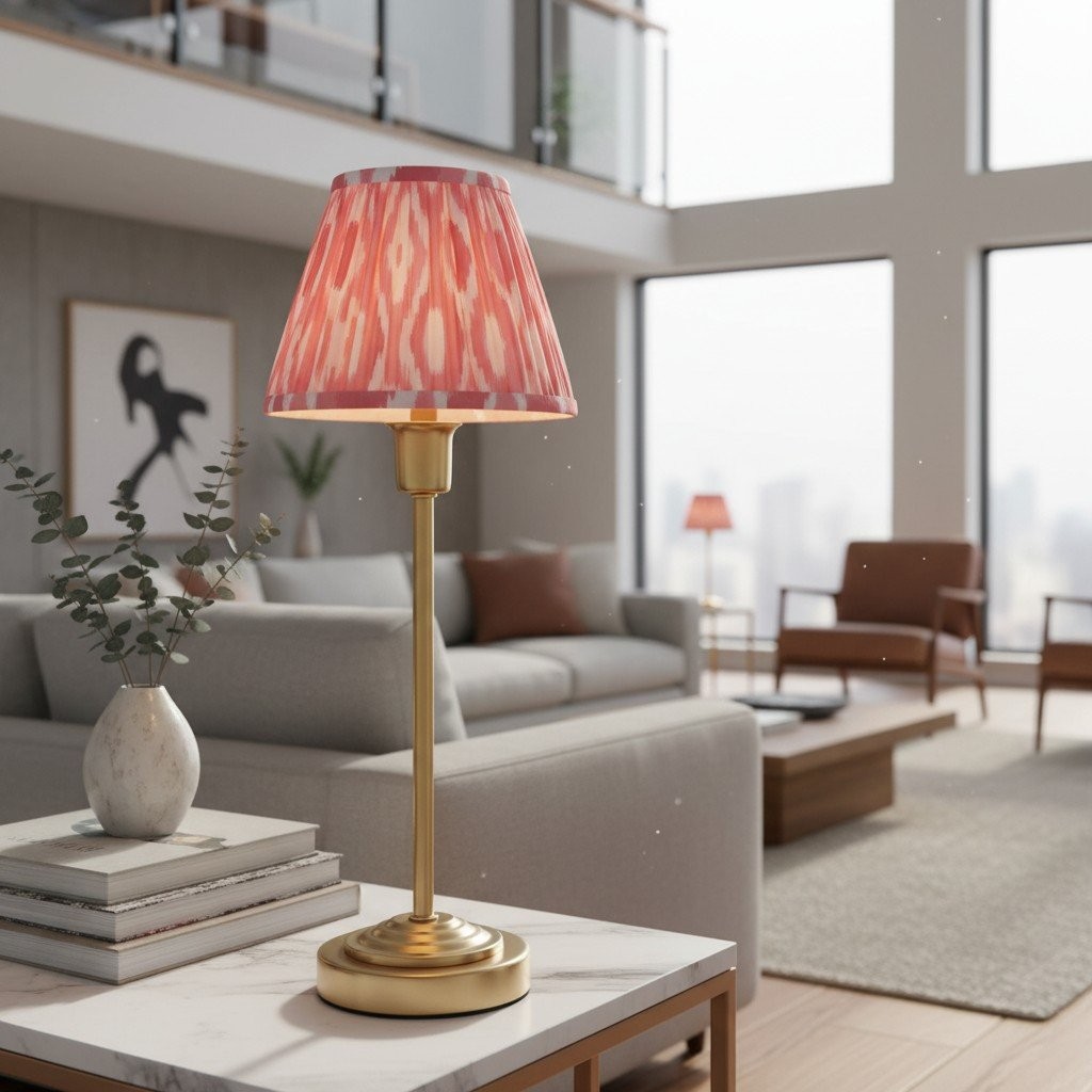 Bronzuno Patterned Fabric Table Lamp - Modern-Bohemian Bedside Light K1925