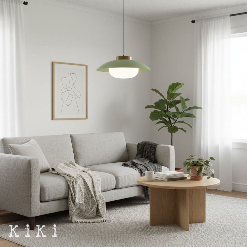 Oribela Minimalist Saucer Pendant Light - Modern Hanging Light for Dining Room K2164