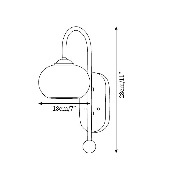 American Retro Spherical Wall Lamp K435