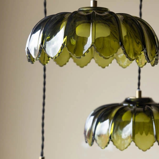 Aridia Palm Leaf Cluster Pendant Light Artistic Glass Pendant for Hallway Kitchen and Lounge K2318