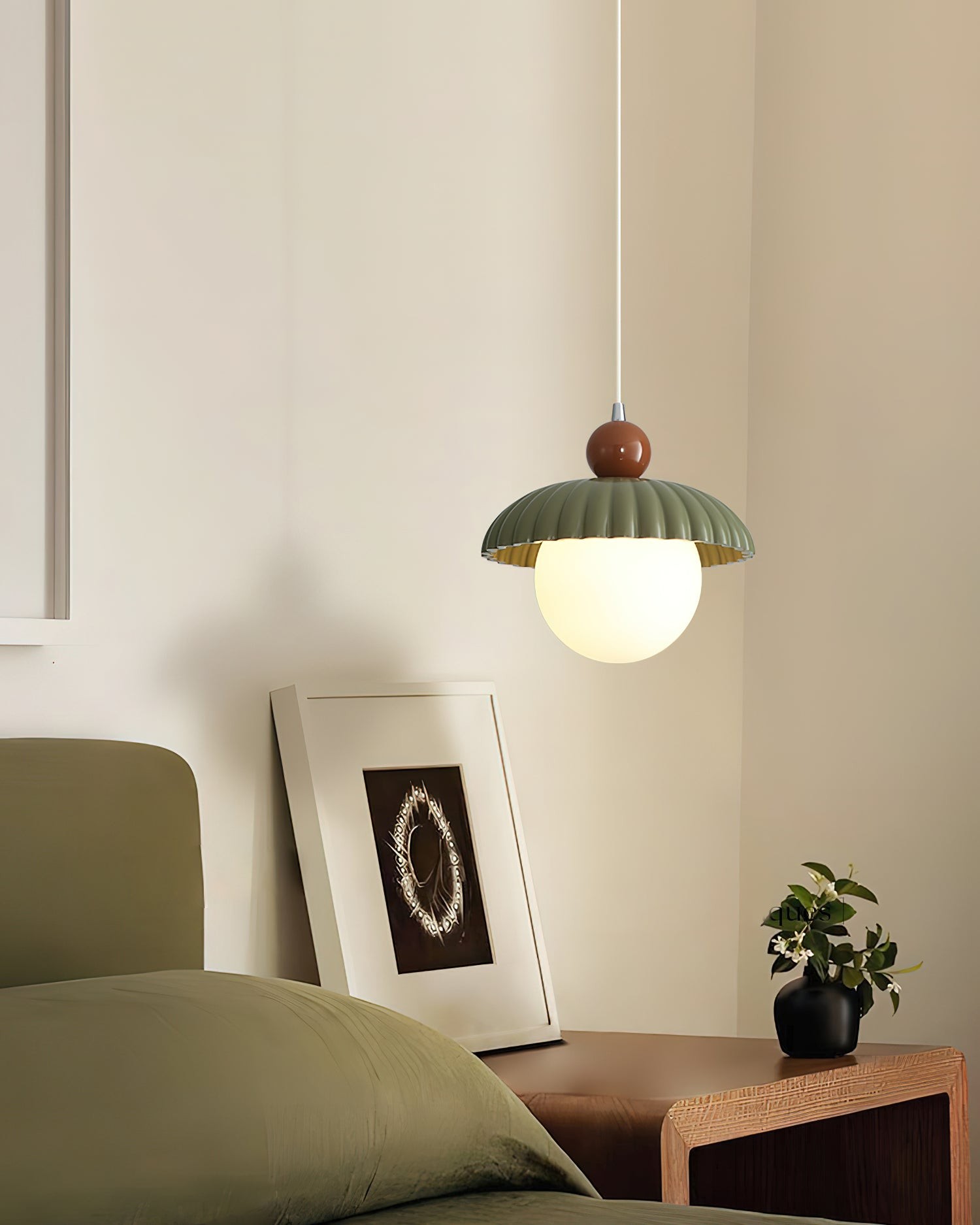 Creative Spherical Straw Hat Vertical Line Pendant Lamp K229