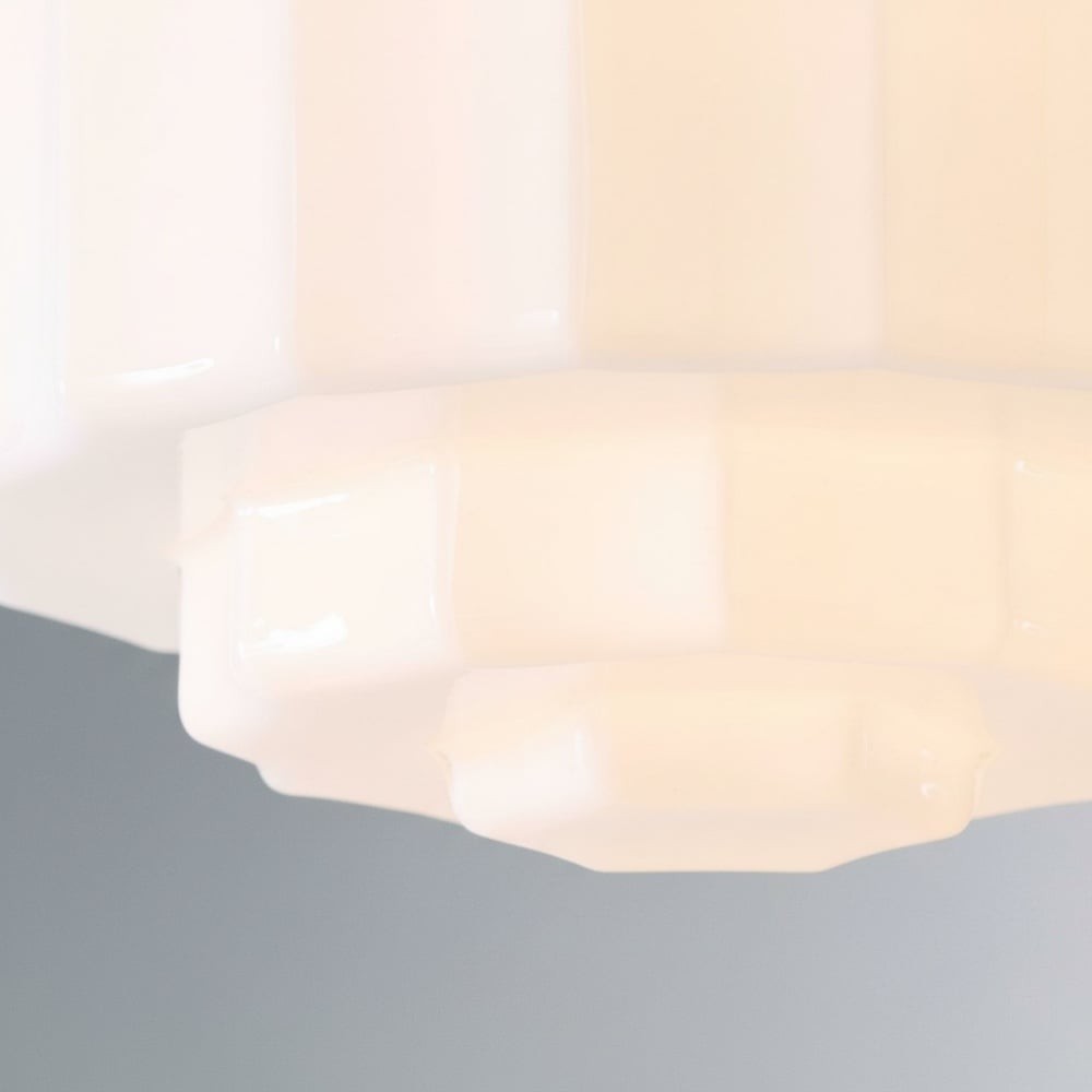 Vexrona Layered Glass Ceiling Light - Opal White Ceiling Lamp for Living Room K1712