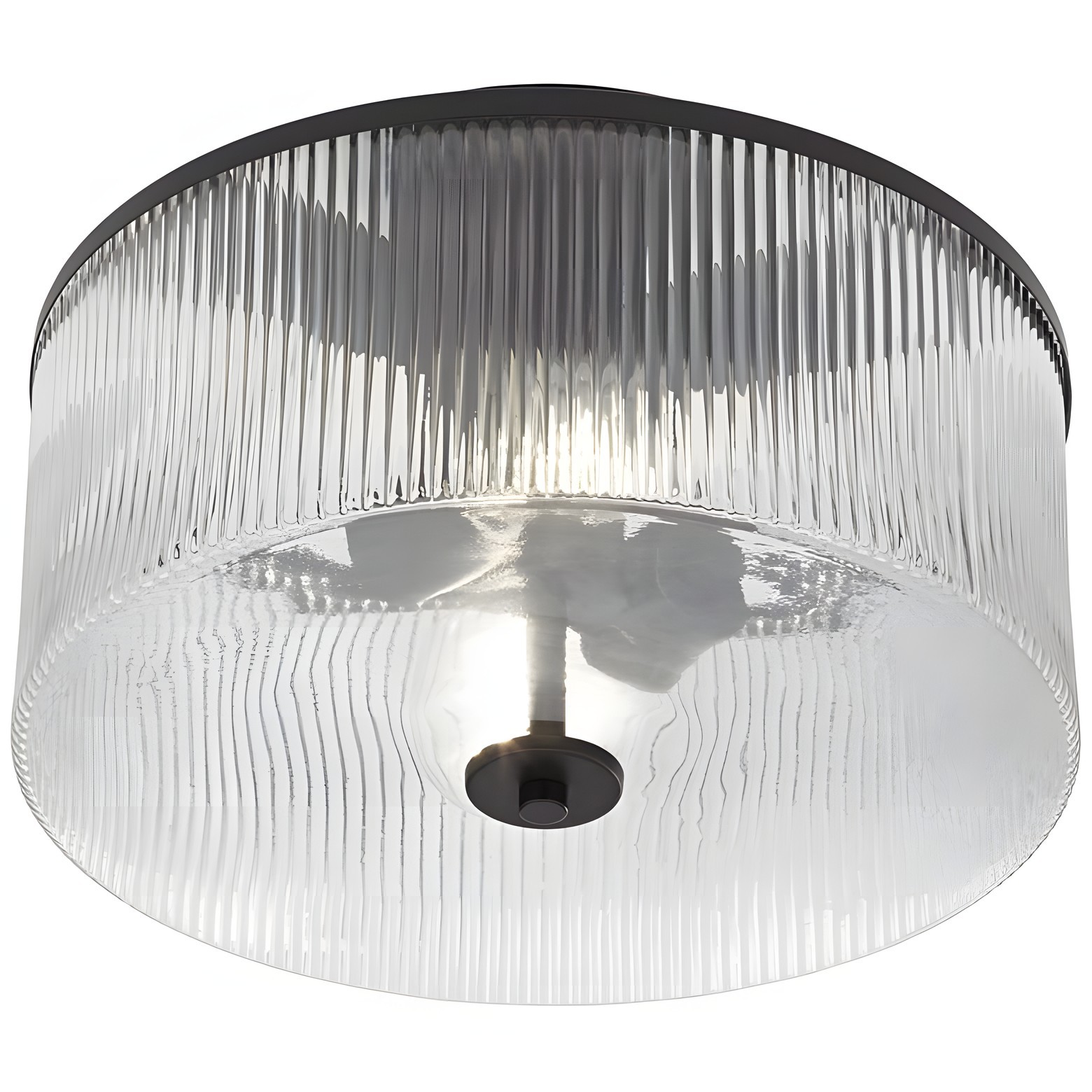 Claude Farmhouse Striped Glass Drum Ceiling Light K919