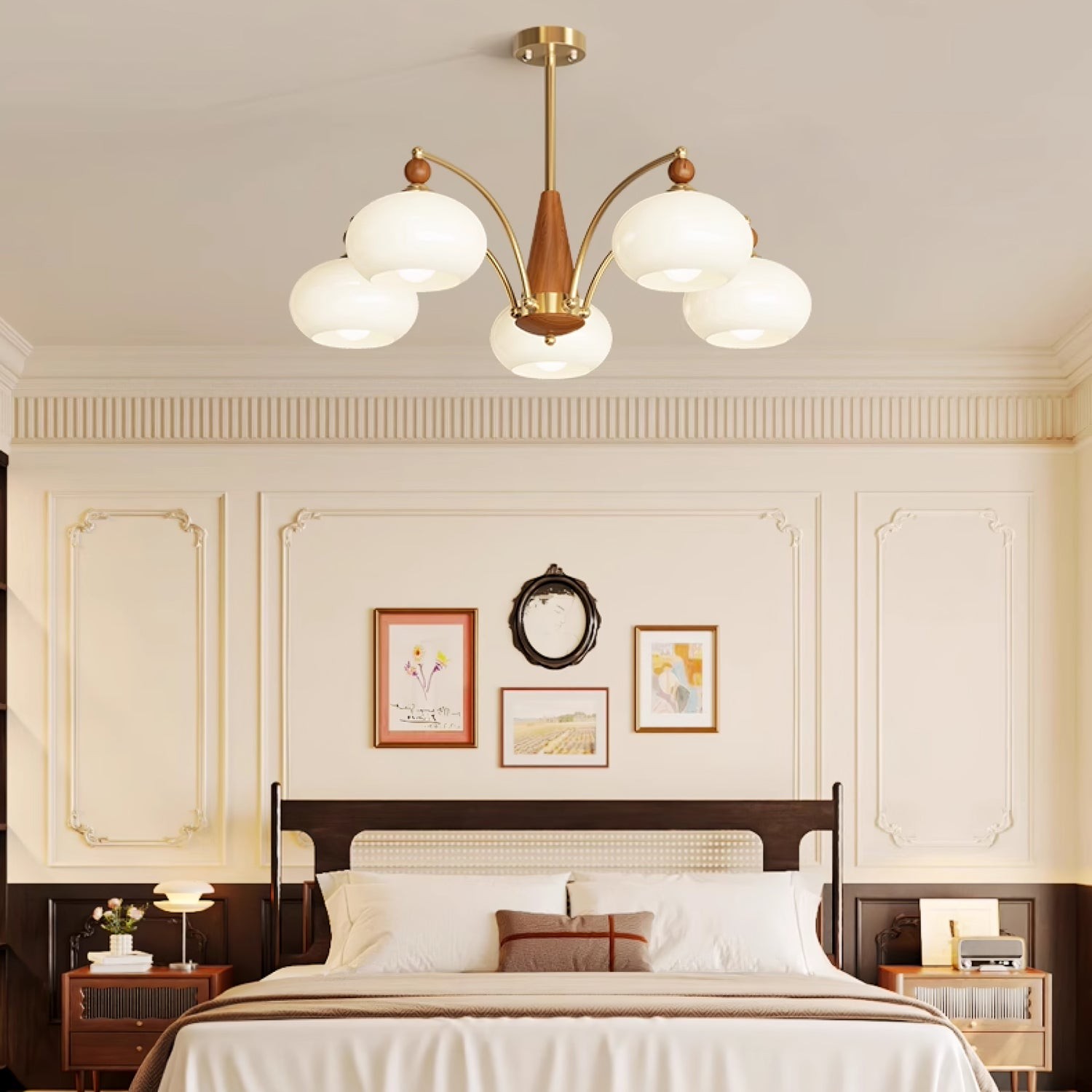 Vintage Multihead Persimmon Chandelier K623