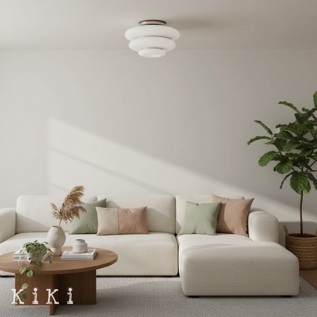 Cirren Geometric Metal Glass Ceiling Lamp With Soft Ambient Glow K2142