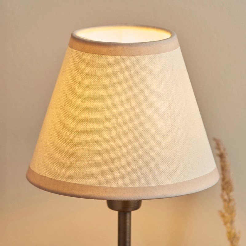 Bronzuno Textured Fabric Desk Lamp - Modern Metal Base Lighting for Offices or Lounges K1894