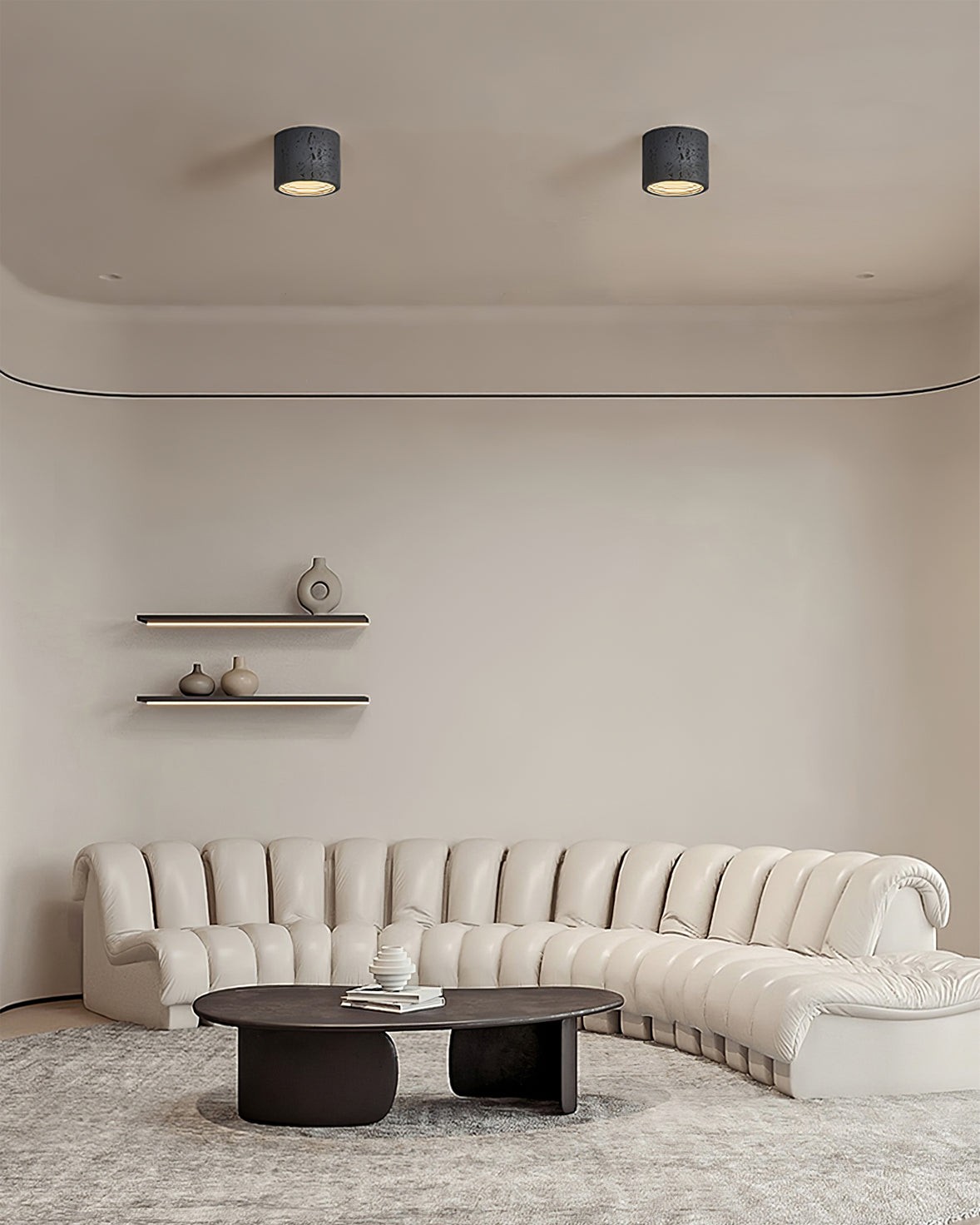 Modern Wabi-Sabi Cylindrical Ceiling Lamp K297