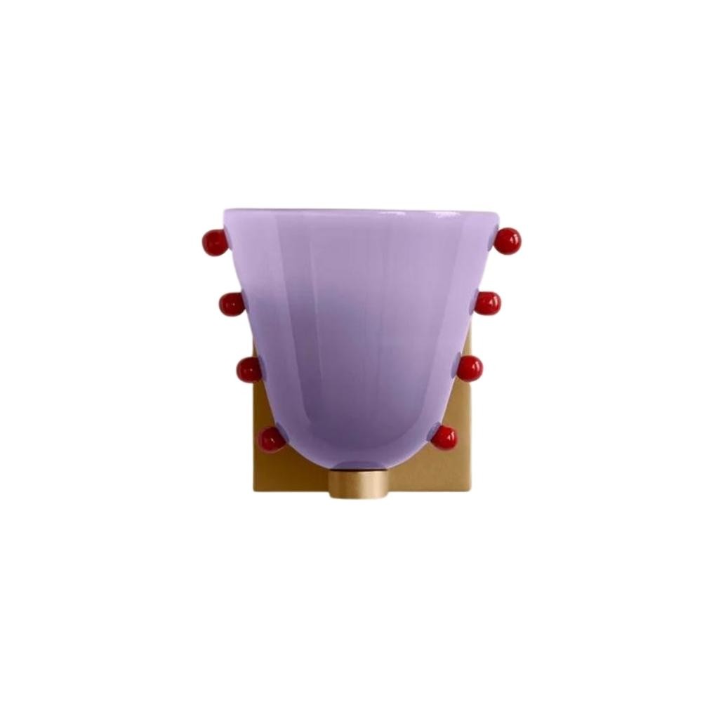 Bellina Colourful Glass Wall Light – Modern Gemma Wall Sconce For Bedroom or Hallway K1130