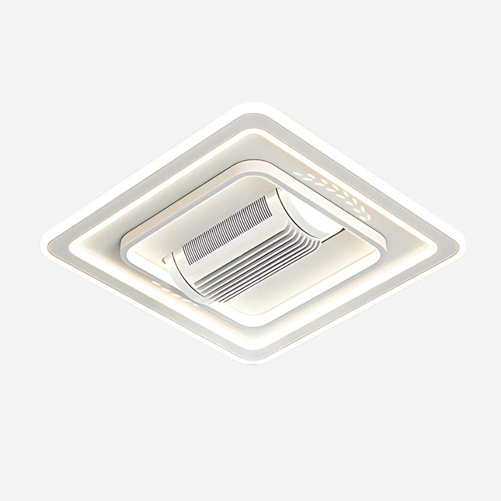Modern LED Flat Quiet Bladeless Ceiling Fan LIght K1105
