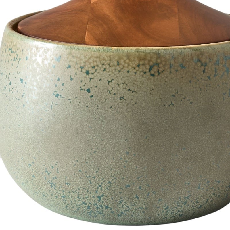 Avero Organic Textured Table Lamp - Decorative Clay Table Light for Interior Spaces K2062