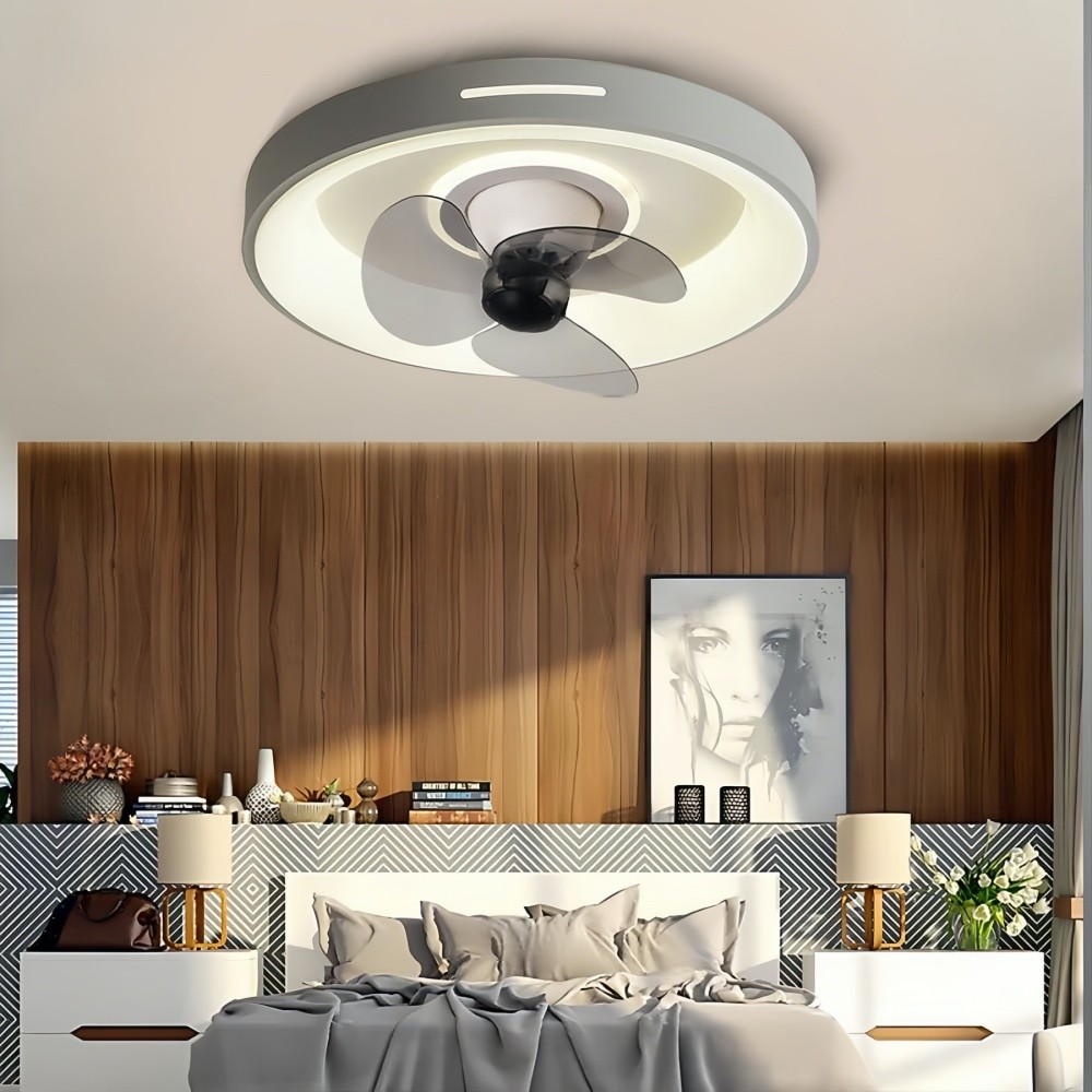 Modern Round Led Slient Ceiling Fan Light K951