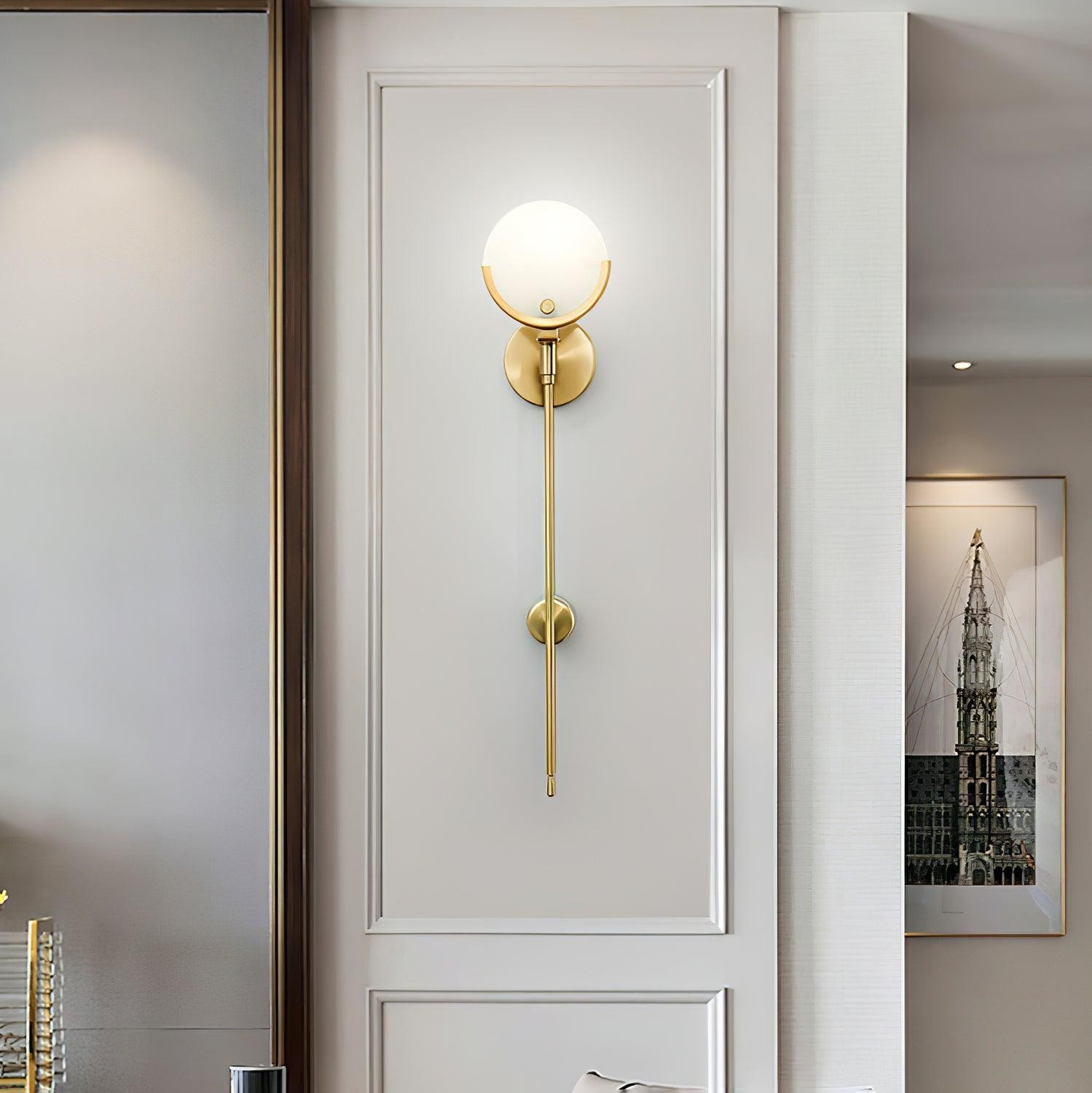 Metal Brass Spherical Bedroom Wall Lamp K247
