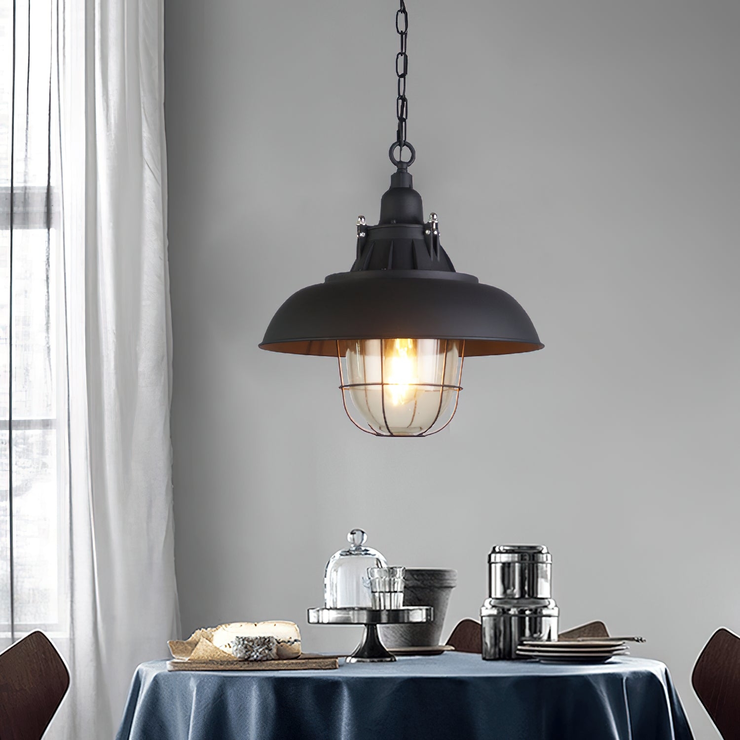 Bulkhead Cage Pendant Light D629