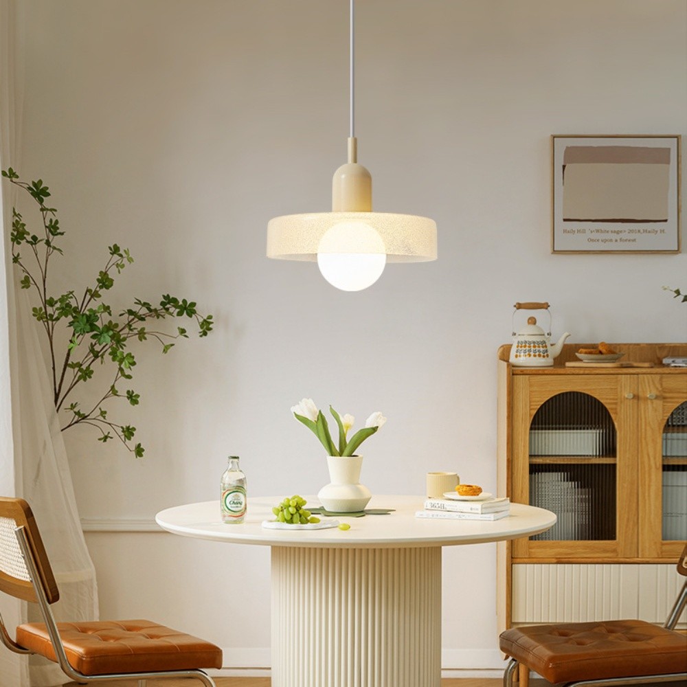 Nordic Crystal Glass Disc Orb Pendant Light For Kitchen Island K930