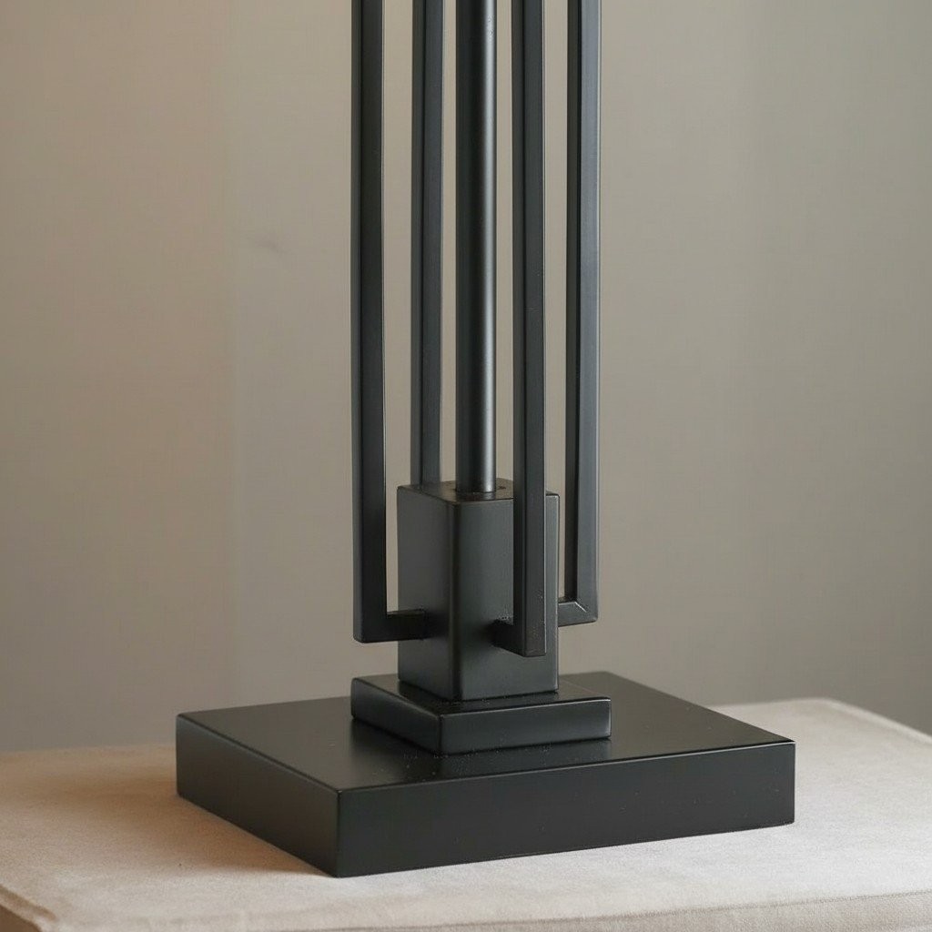 Culletto Stained Glass Table Lamp - Rectangular Geometric Table Lamp for Bedroom and Hallways K1968