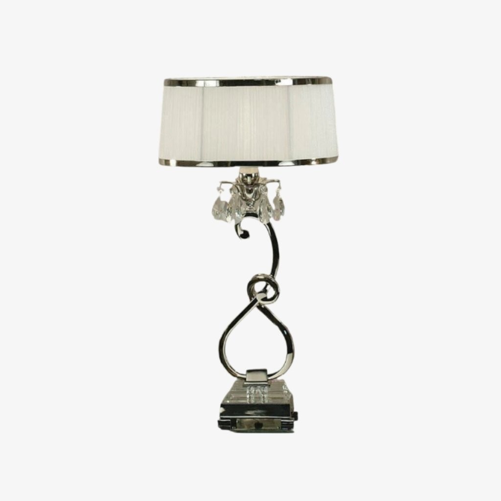 Talonis Decorative Crystal Table Lamp - Curved Metal Style for Home Interiors K1919