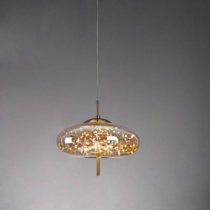 Scandinavian Cylinder Oval Glass Pendant Light K333