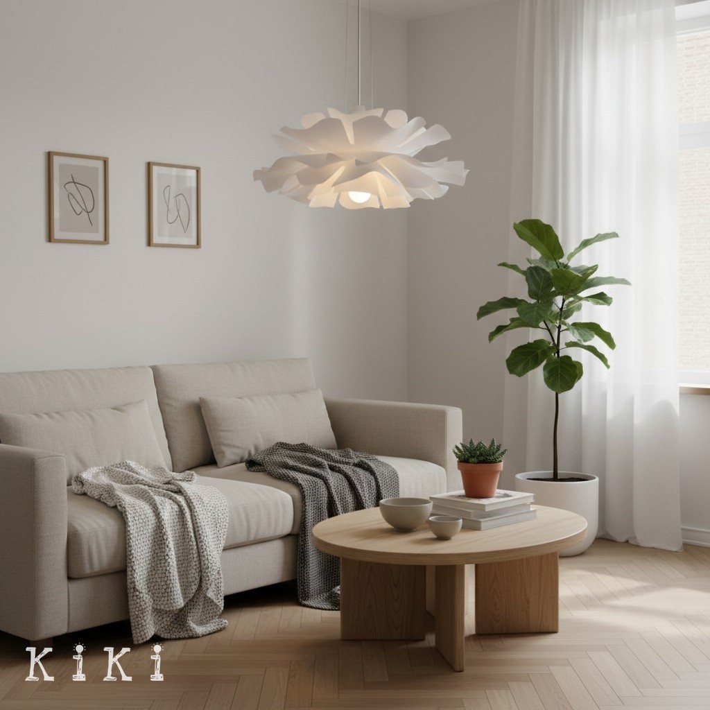 Elegant Flower Pendant Lamp - Modern Lighting for Dining Room and Living Area