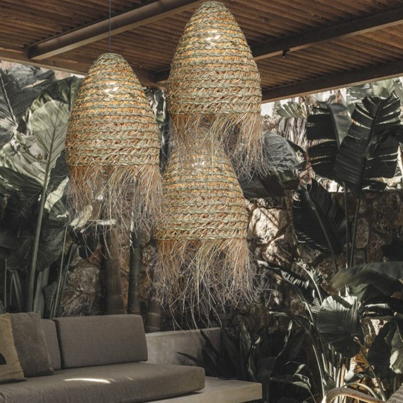 Farmhouse Creative Rattan Woven Pendant Lamp K213