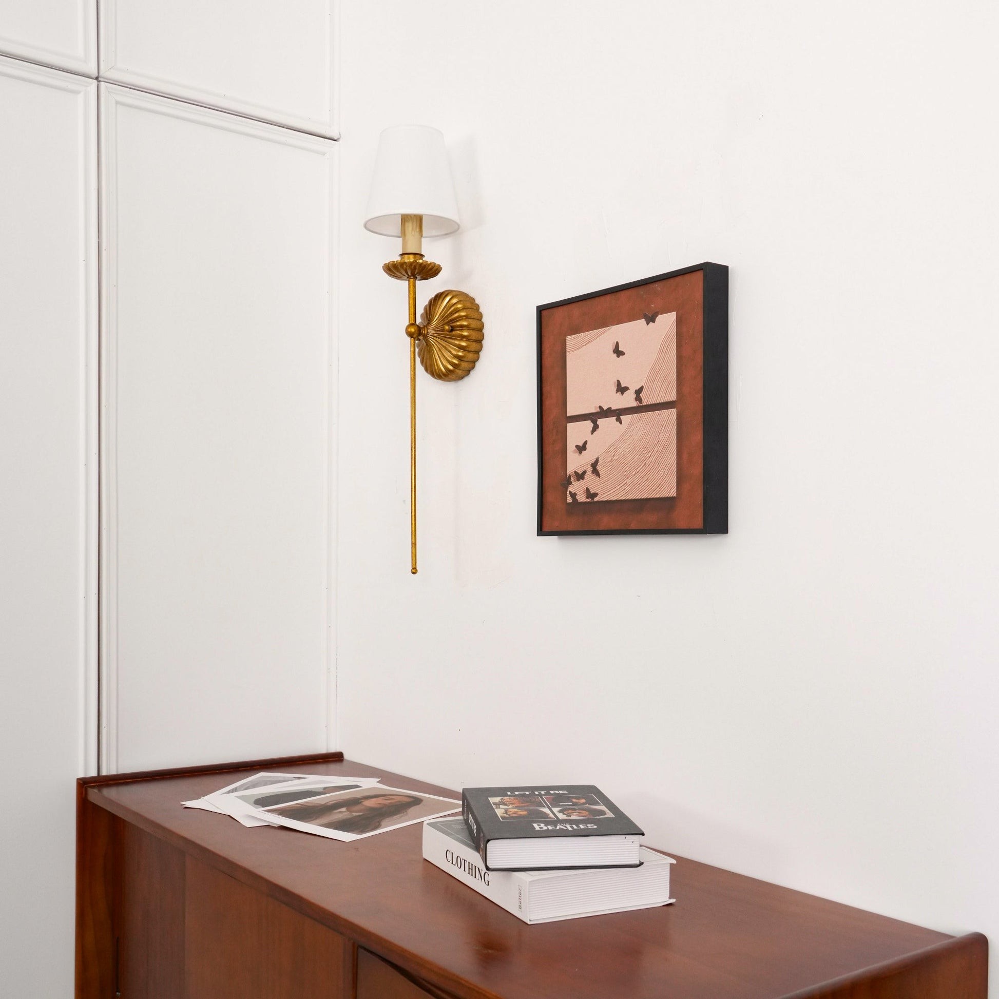 Catina Metal Wall Sconce with Fabric Shade – Stylish Accent Lighting for Home K1181