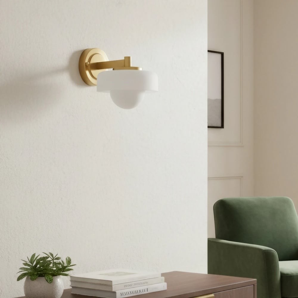 Zirvos Retro Globe Glass Wall Sconce - Elegant Brass-Inspired Shade Wall Light K1813