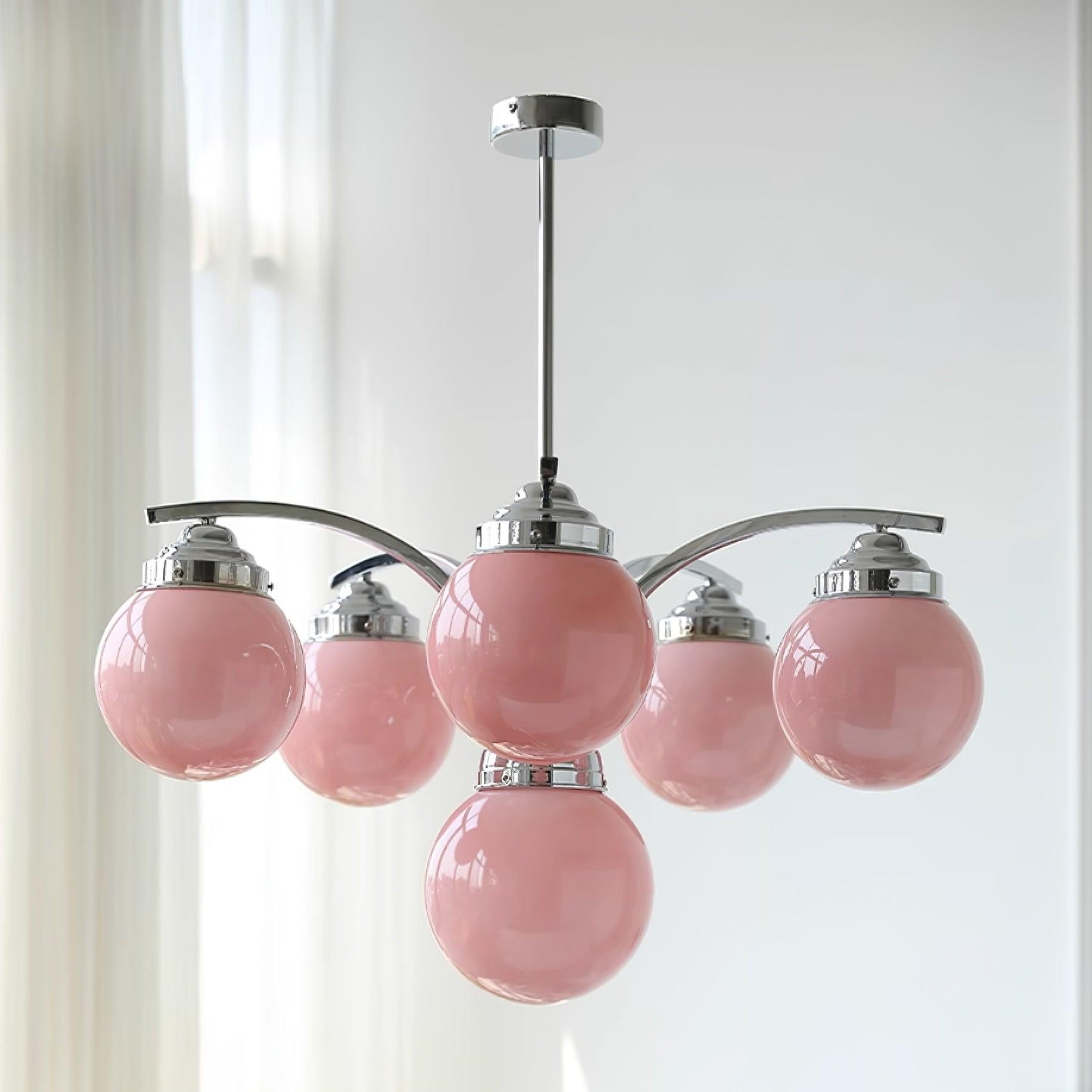 French Elegant Glass Orb Chandelier K596