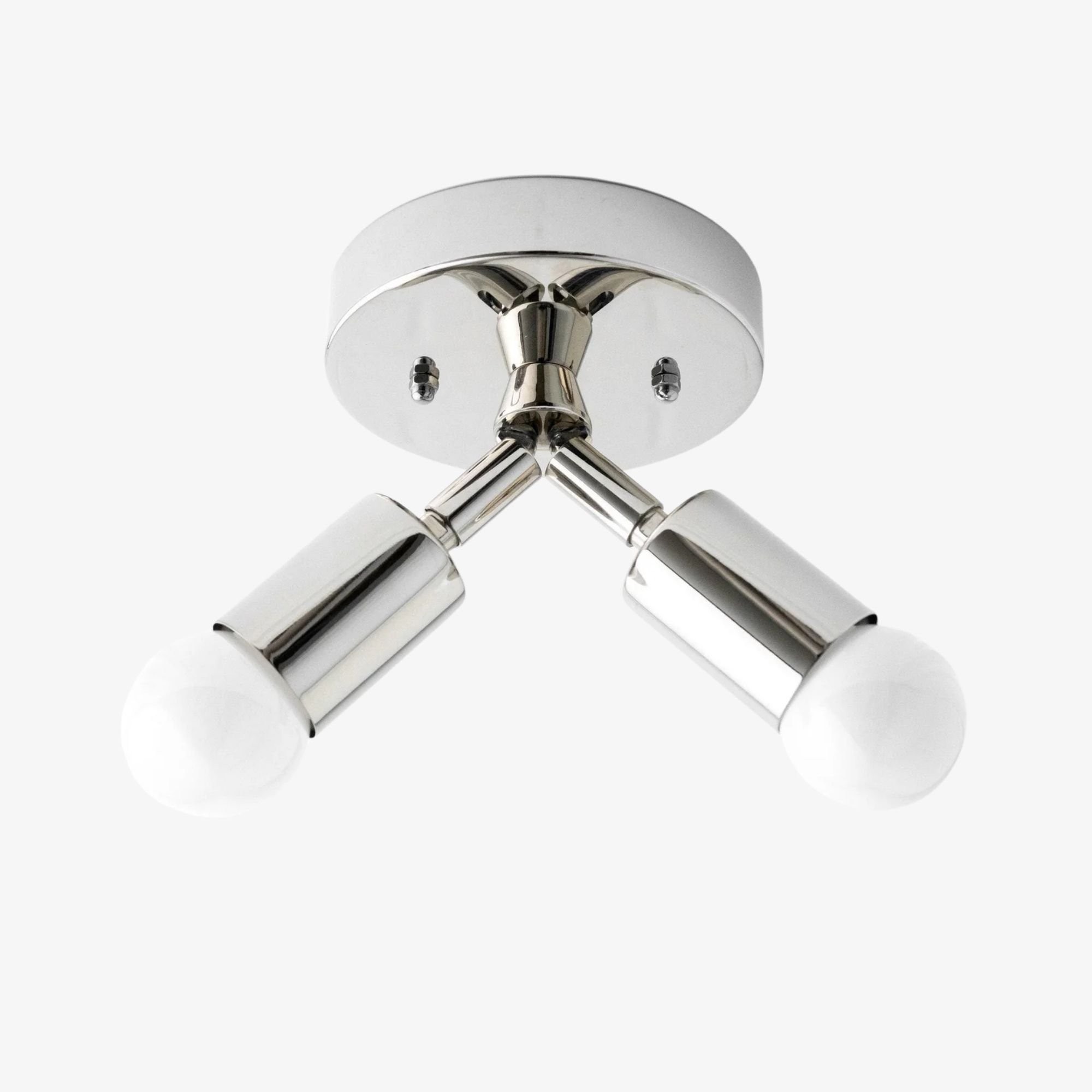 Mobilux Line Modern Brass Flush Mount - Minimalist Gold Ceiling Light for Bedroom K1454