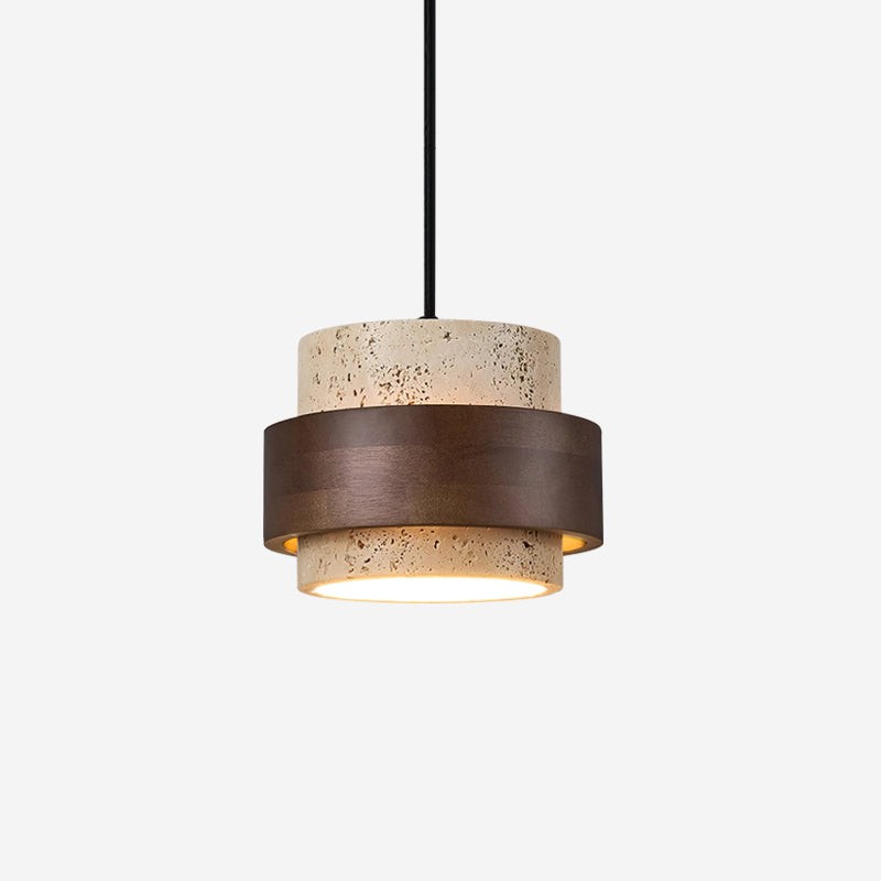 Cylinder Travertine Pendant Lamp K324