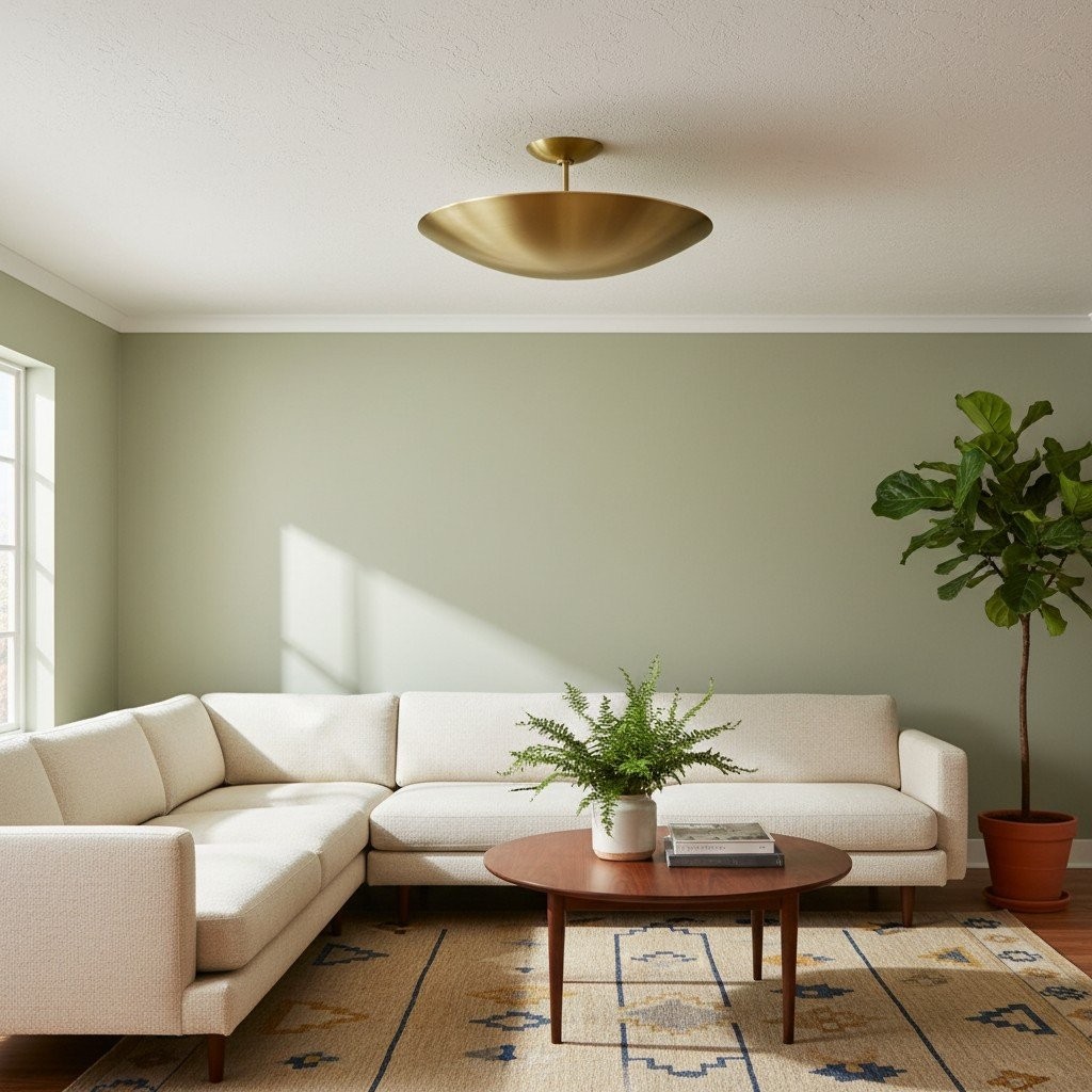 Plara Flush Mount - Rounded Minimalist Dome Metal Ceiling Light for Hallway K1694