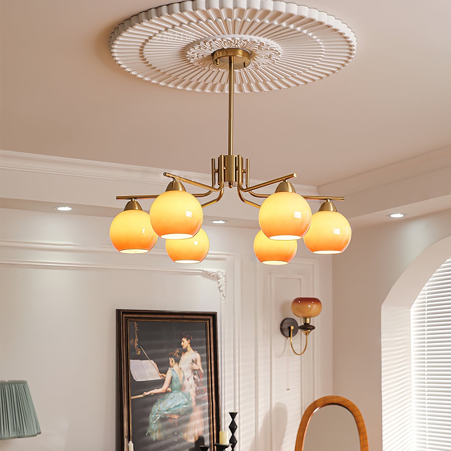 Creative Caramel Spherical Pendant Lamp K293
