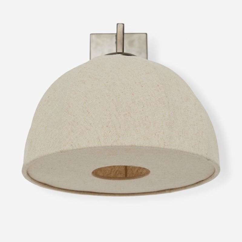 Lumarys Swing-Arm Sconce - Sculptural Linen Shade Wall Lamp in Organic Style for Living or Bedroom K1640