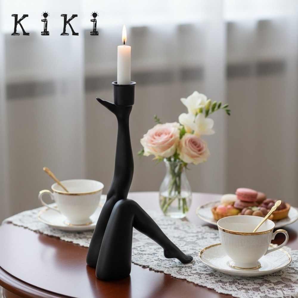 Kickra Sexy Legs Candle Holder - Modern Metal Base for Dining Table and Home Decor K2221