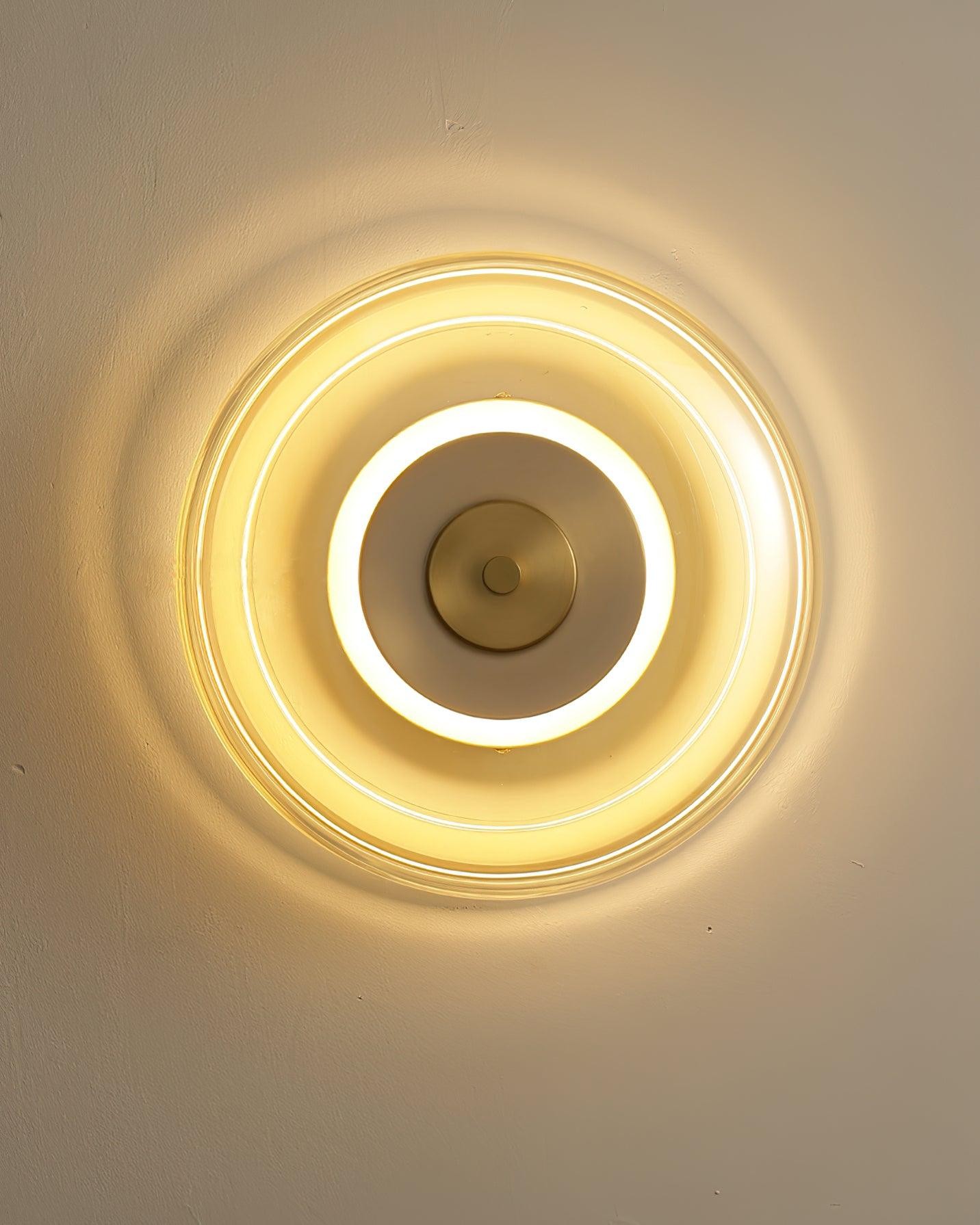 Postmodern Brass Glass Wall Lamp K618