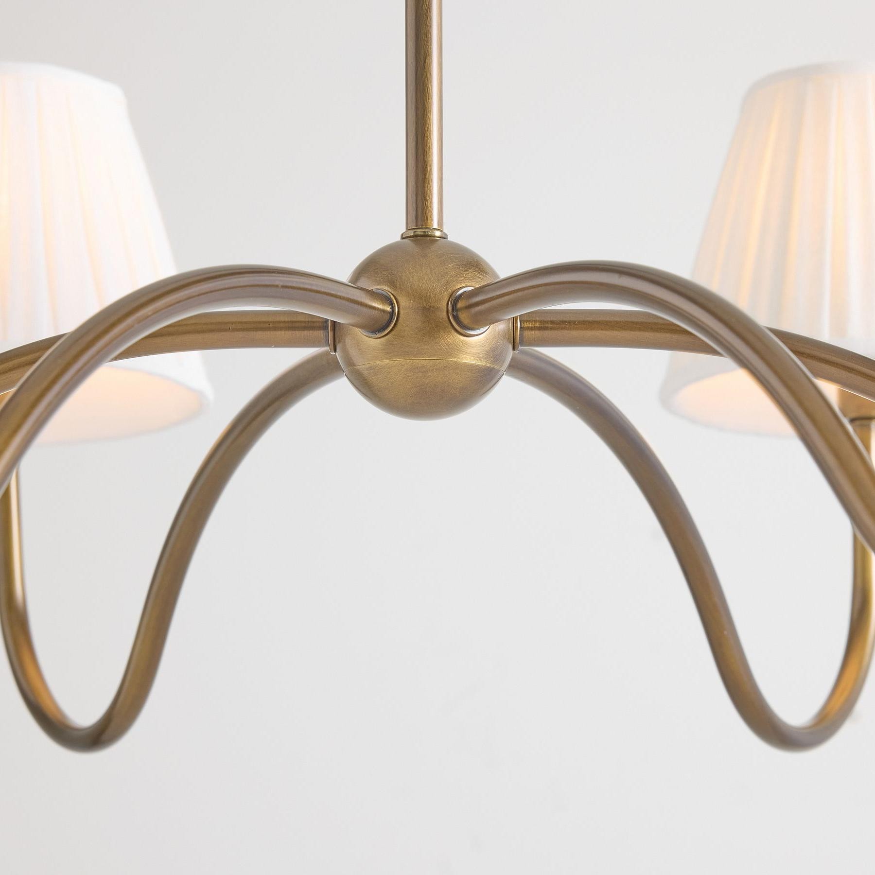Luvora Round Pleated Shade Chandelier – Elegant Iron & Fabric Lighting for Dining & Living K1305