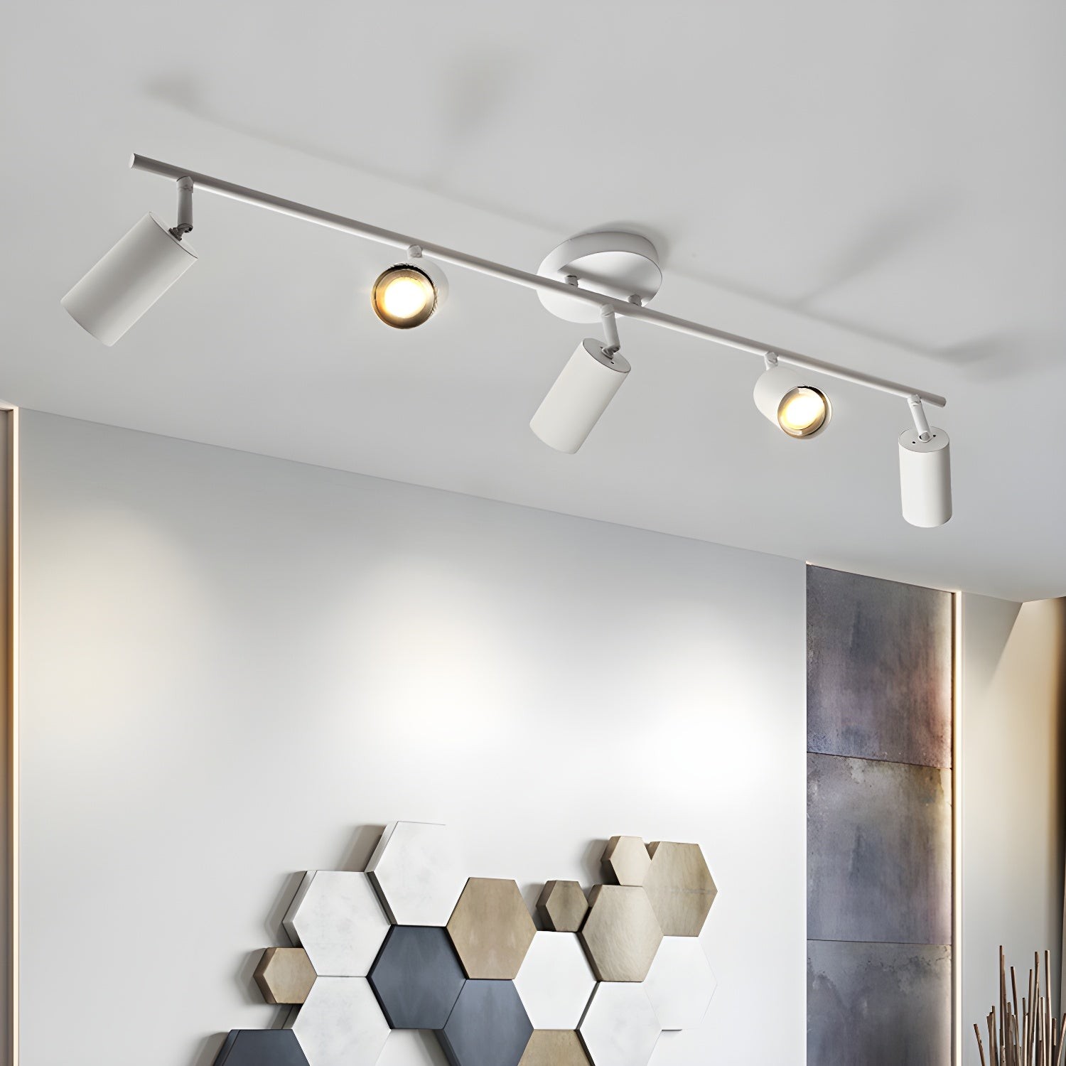 Row Of Multi-Head Metal Ceiling Lights K373