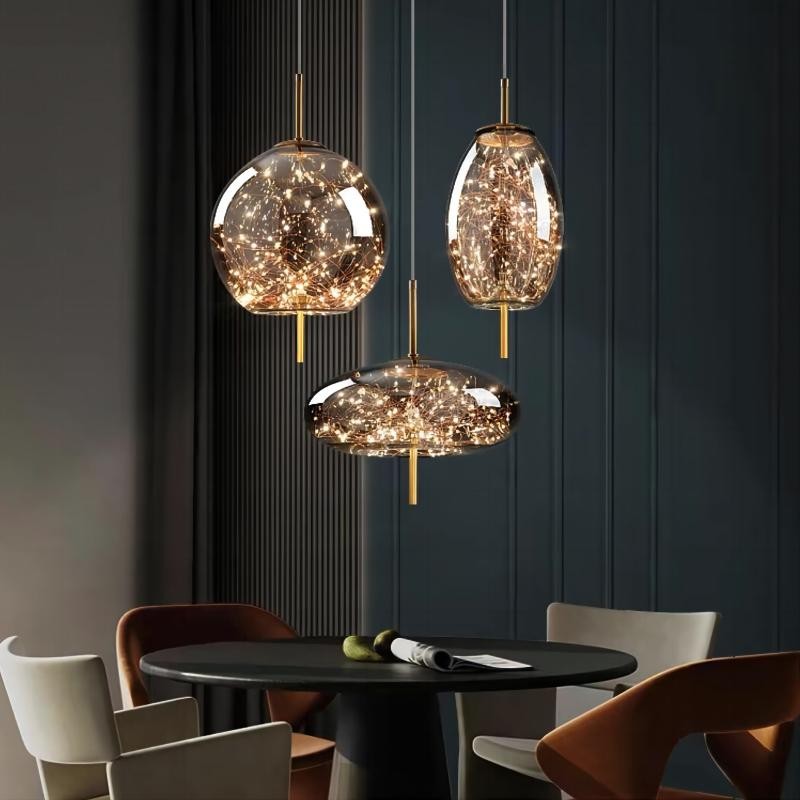 Scandinavian Cylinder Oval Glass Pendant Light K333