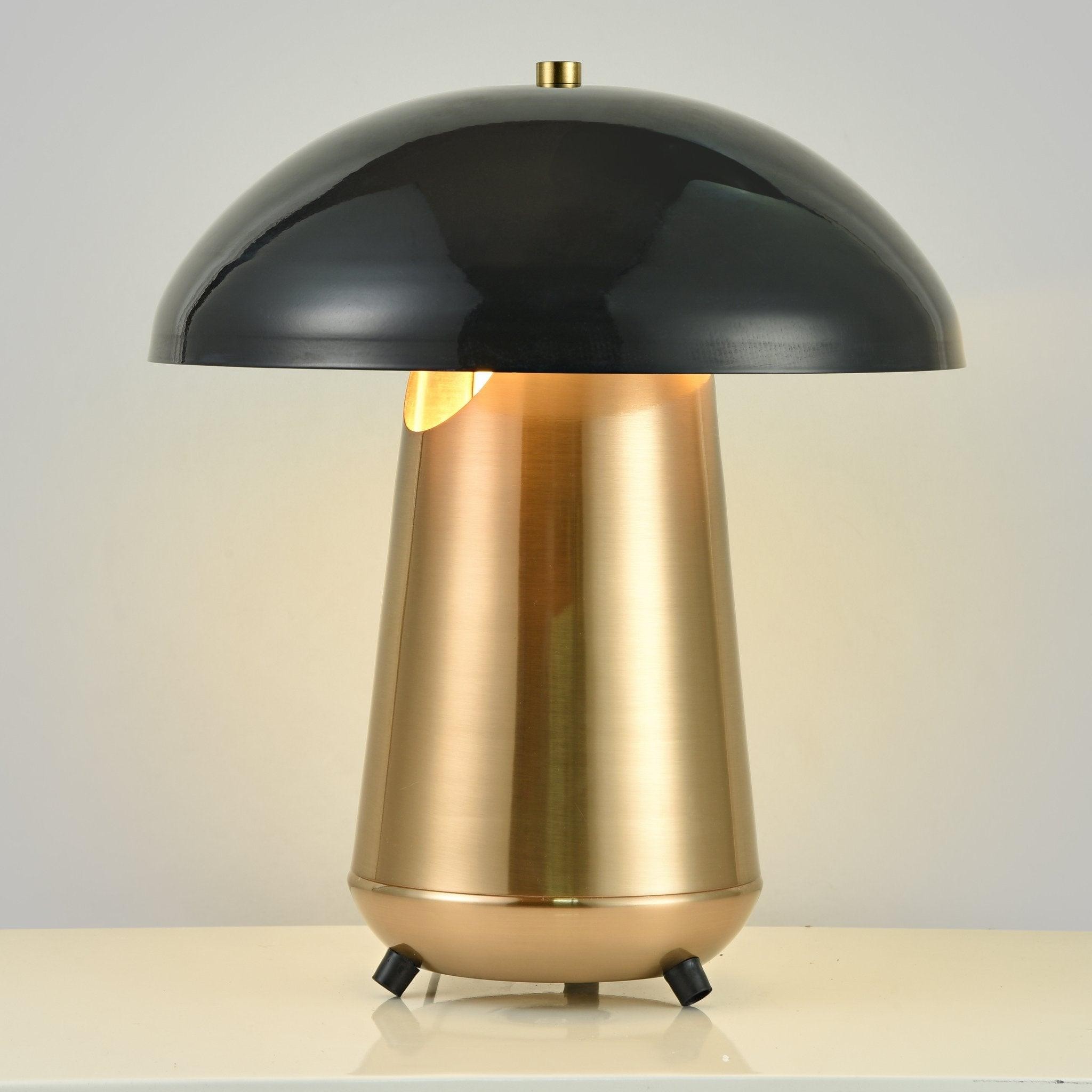 Metal Covered Mushroom Hollow Table Lamp K555
