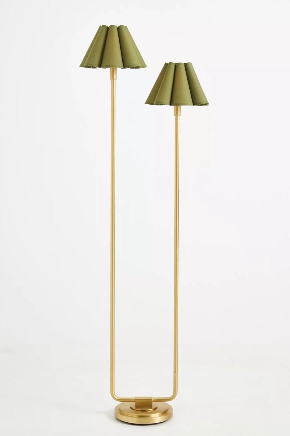 Capirise Gold Scalloped Shade Floor Lamp - Contemporary Metal Lighting for Bedroom K1180