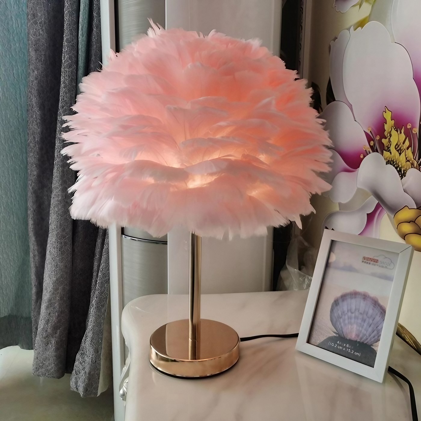 Nordic Style Feather Table Lamp K208
