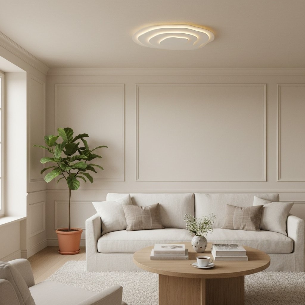 Aeris Mimir Wave-Form Acrylic Ceiling Light Modern Minimalist Surface Mount Lamp Living Room & Bedroom K1771