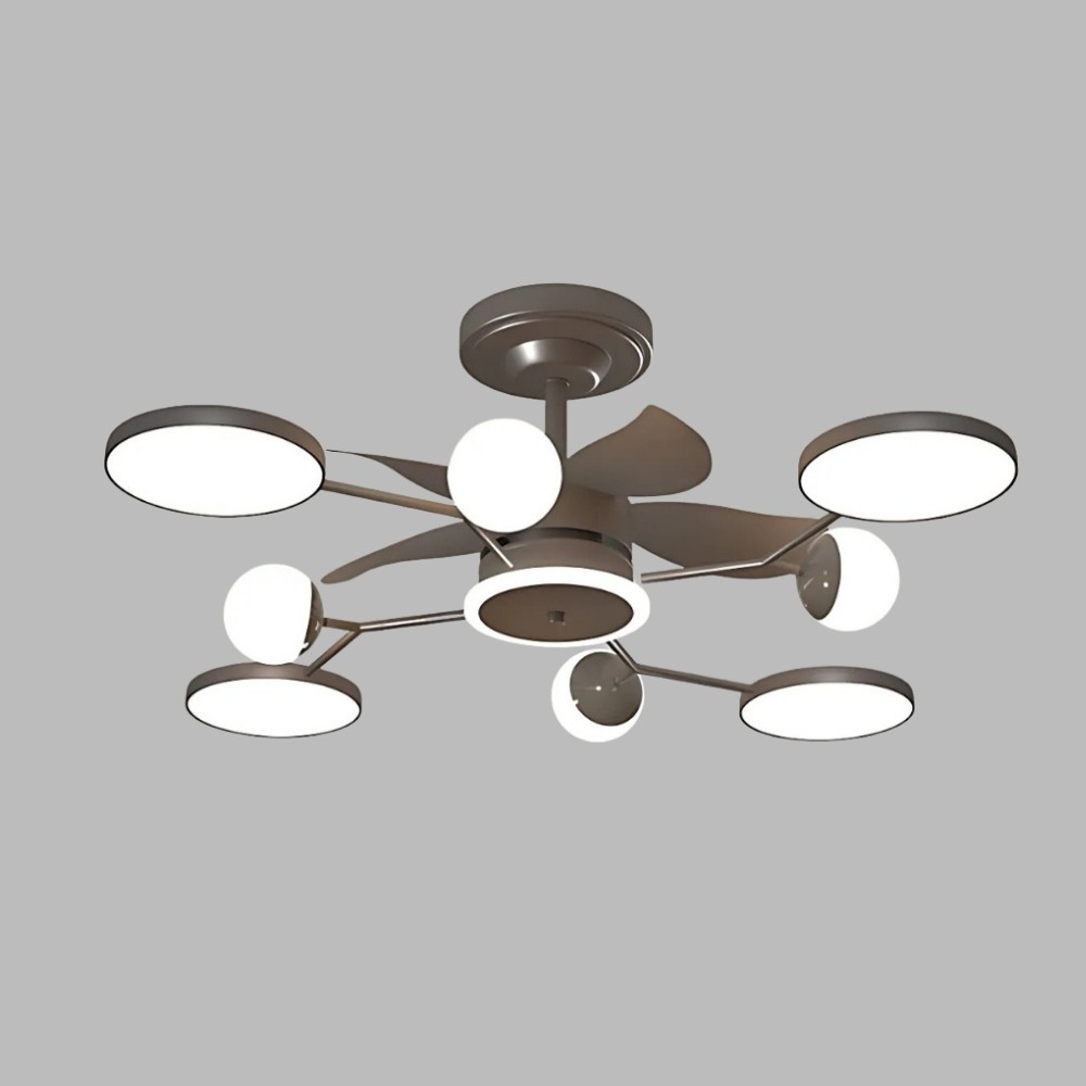 Nordic Branch Quiet Led Ceiling Fan Light K950