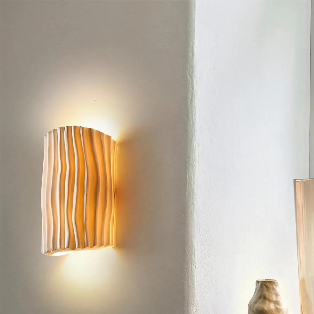 Scandinavian Design Resin Fluted Wall Light K135