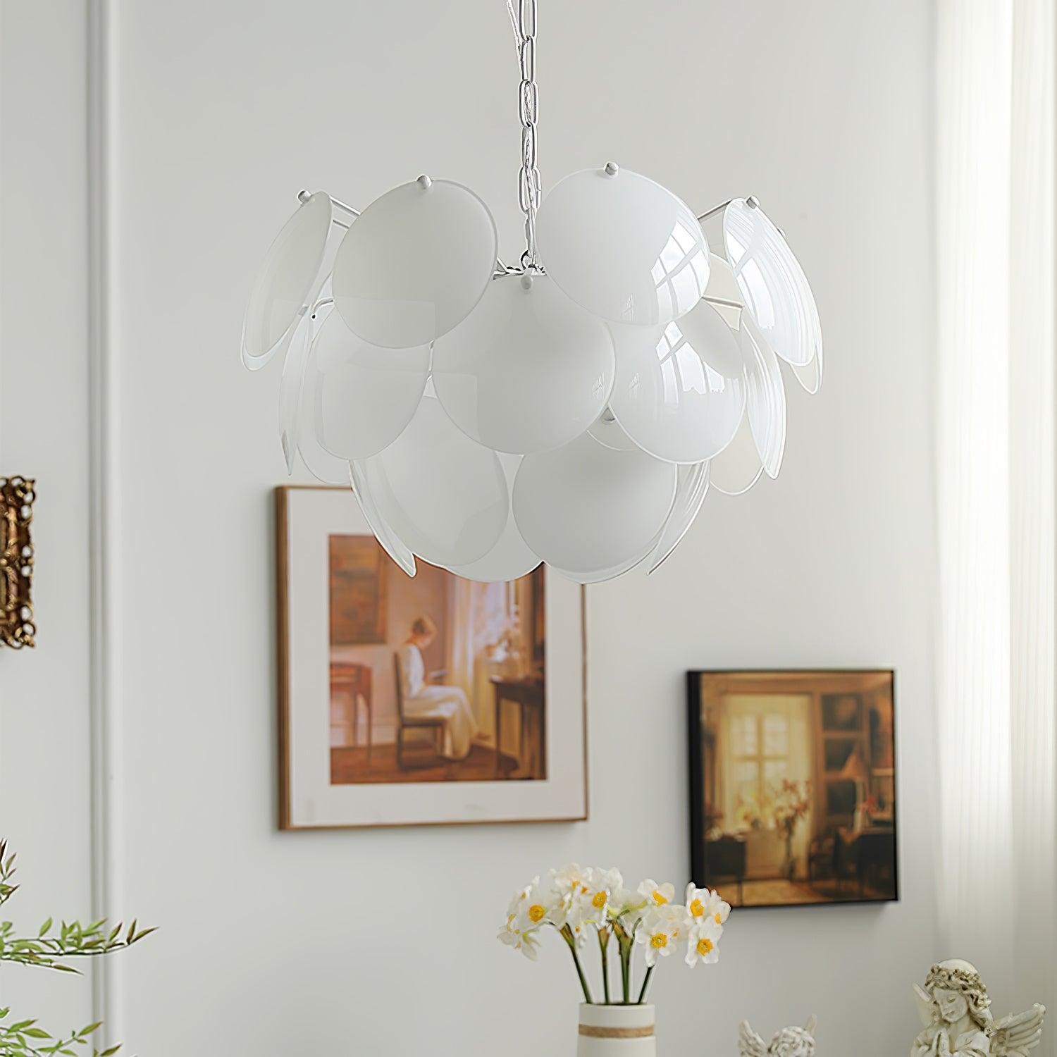Luxury Fashion Luminous Petal Glass Chandelier K473