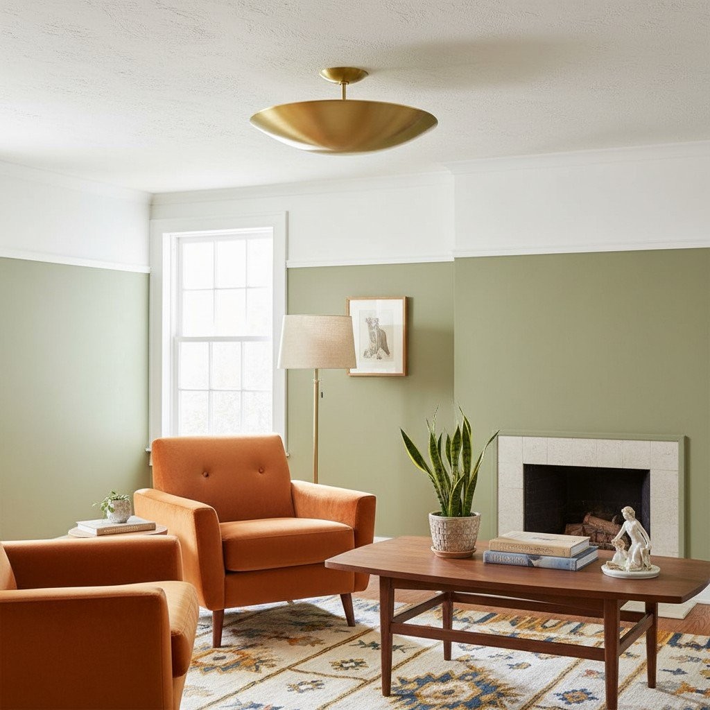 Plara Flush Mount - Rounded Minimalist Dome Metal Ceiling Light for Hallway K1694