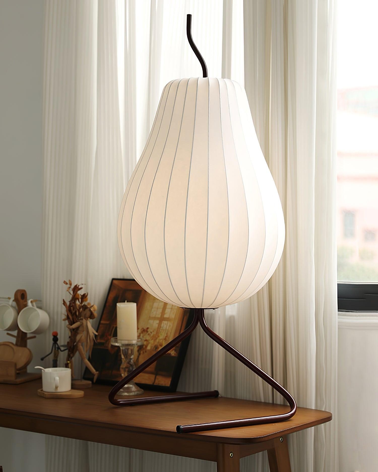 Pear-shaped Shite Floor Lamp Suitable For Living Room K581