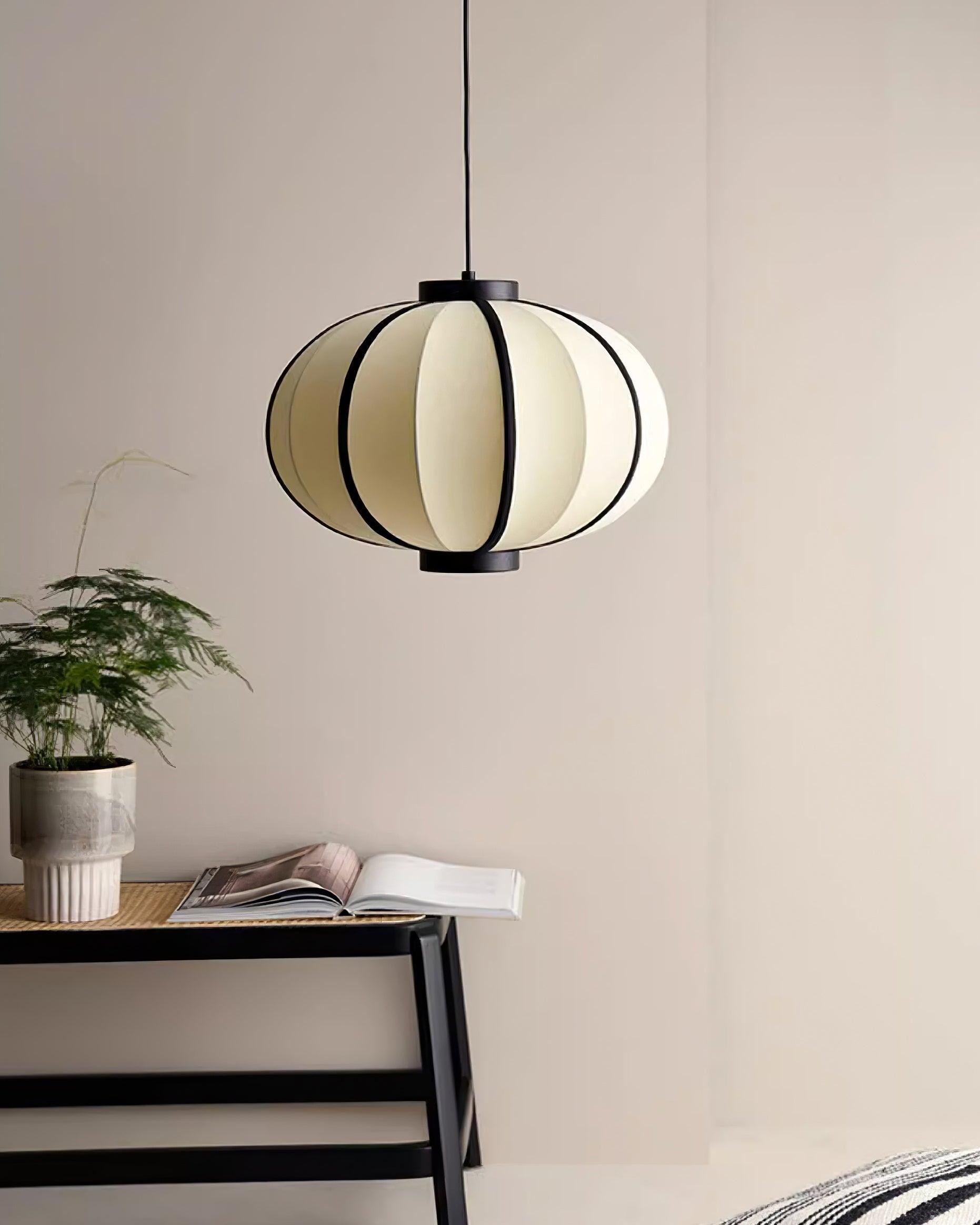 Minimalist Black and White Lantern Pendant Lamp K593